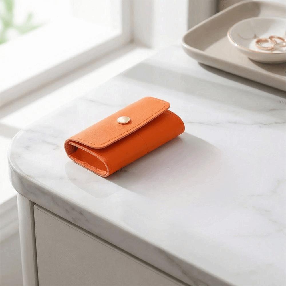 PU Portable Jewelry Roll Bag Wear-Resistant Portable Earrings Organizer  Necklace