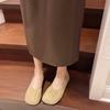 French Temperament Round Head Single Shoes Soft Leather Soft Sole Ladyshoes Mary Jane Small Leather Shoes Pregnant Women Doudou West Evening Breeze