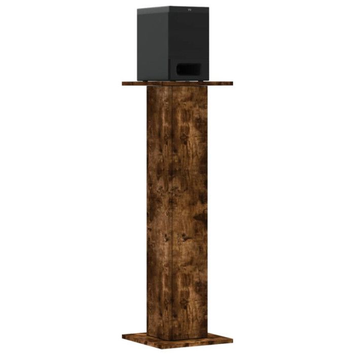 Speaker Stands 2 Pcs Smoked Oak Engineered Wood