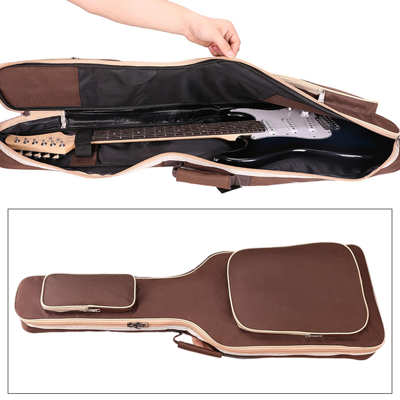 

Waterproof Electric Guitar Bag Backpack Performance Bag Bass Case for Travel кофейный