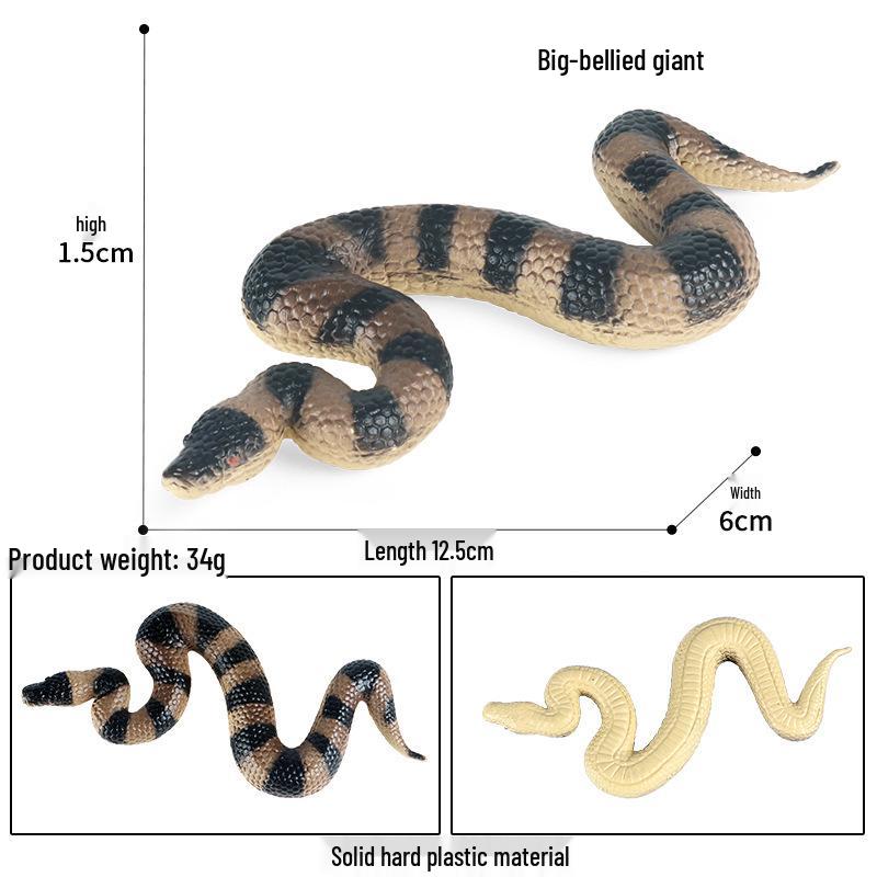 Children s Simulation Reptile Toy: Giant Viper Model with Puffed Belly Small