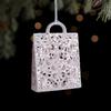 Plastic Christmas Tree Pendant Glitter Artificial Christmas Decoration  Office Decor