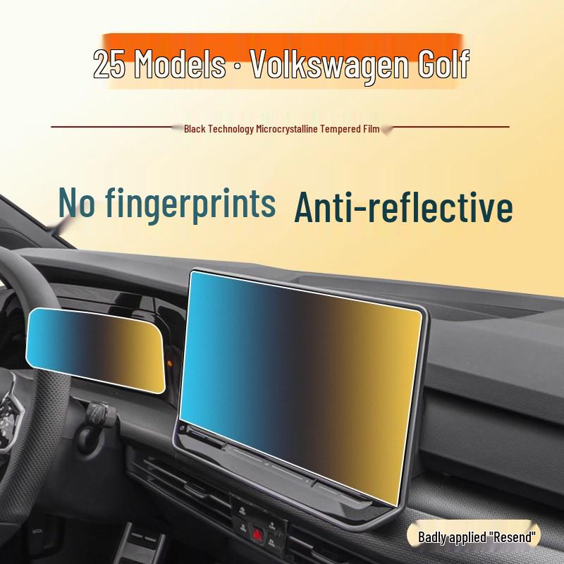 Volkswagen Golf Center Console Navigation Display Tempered Protective Film