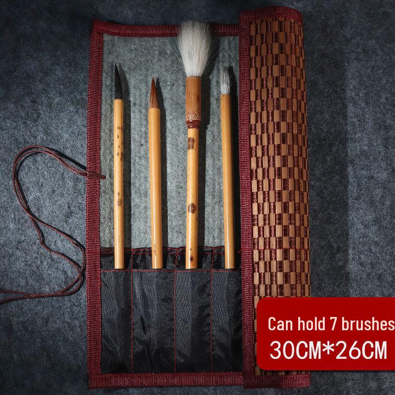Ancient Style Bamboo Brush Pouch: Large Capacity, Multi-Specifications