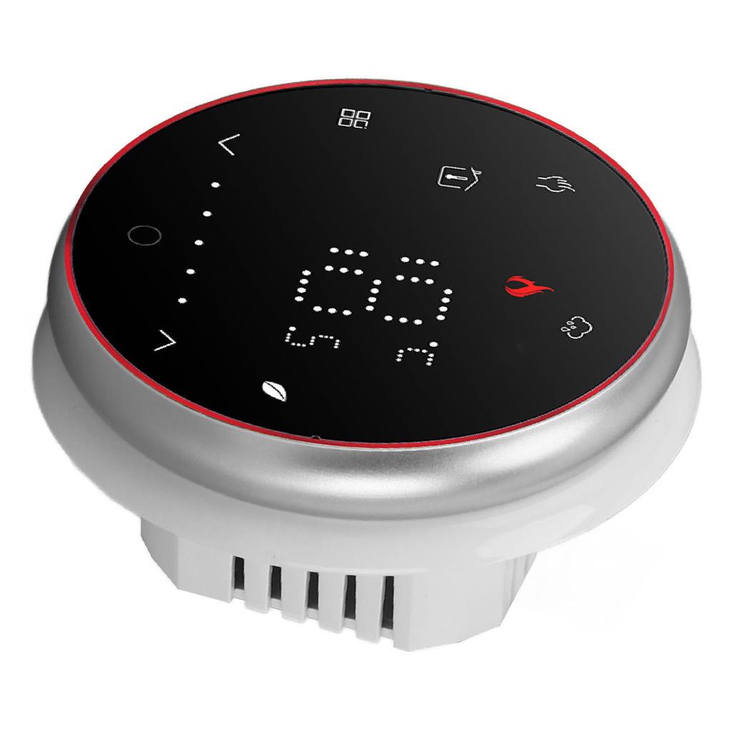 Smart Thermostat 1 Week Programmable LED Display Recessed Round Digital Thermostat AC95‑240V for Water Heating System