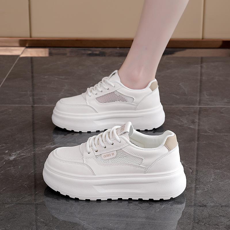 

2025 summer little white shoes new Korean version ins female students platform heightening sports board shoes casual shoes female 261-1 40