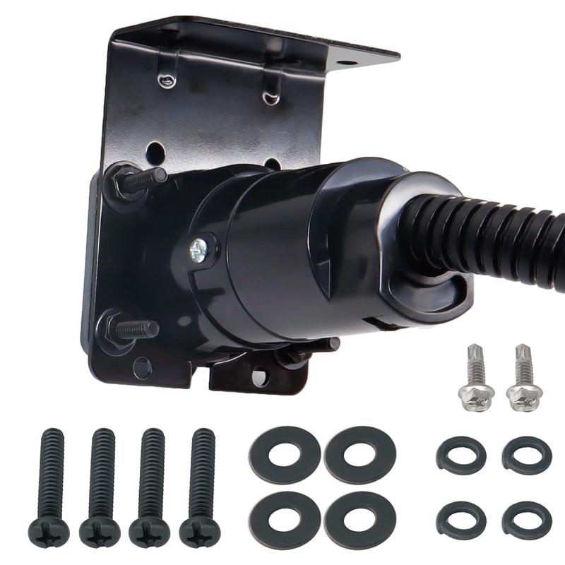 7-Way RV Blade Trailer Tow Towing Connector 7 Pin Socket Wiring Harness Mounting Bracket Vehicle Side Factory 7 Way Plug Cover