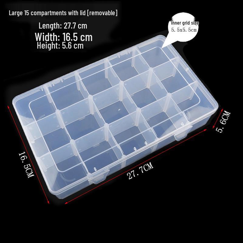 Multi-Size Transparent DIY Jewelry Storage Box Set