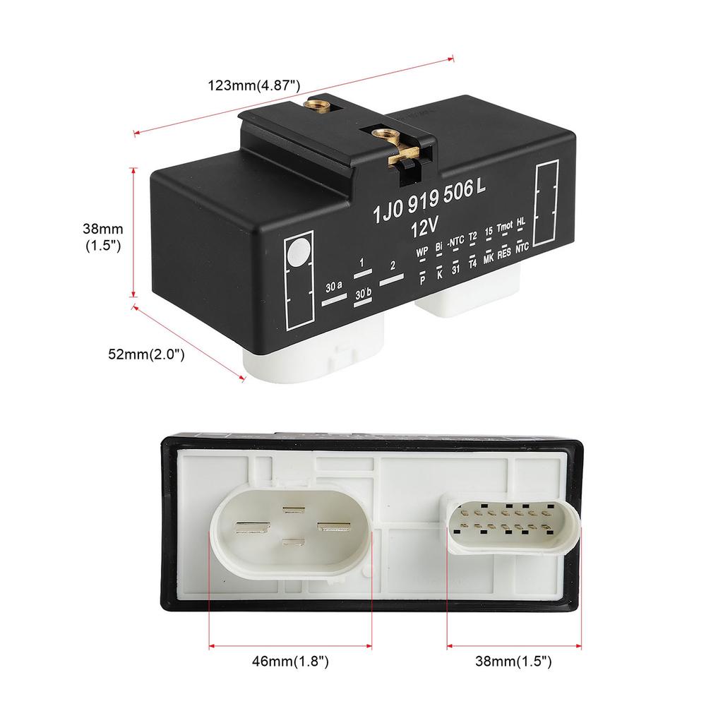 Car Cooling Fan Control Switch Relays Radiator 1J0919506L For Golf 2008-2014 Cooling Fan Control Switch Relays