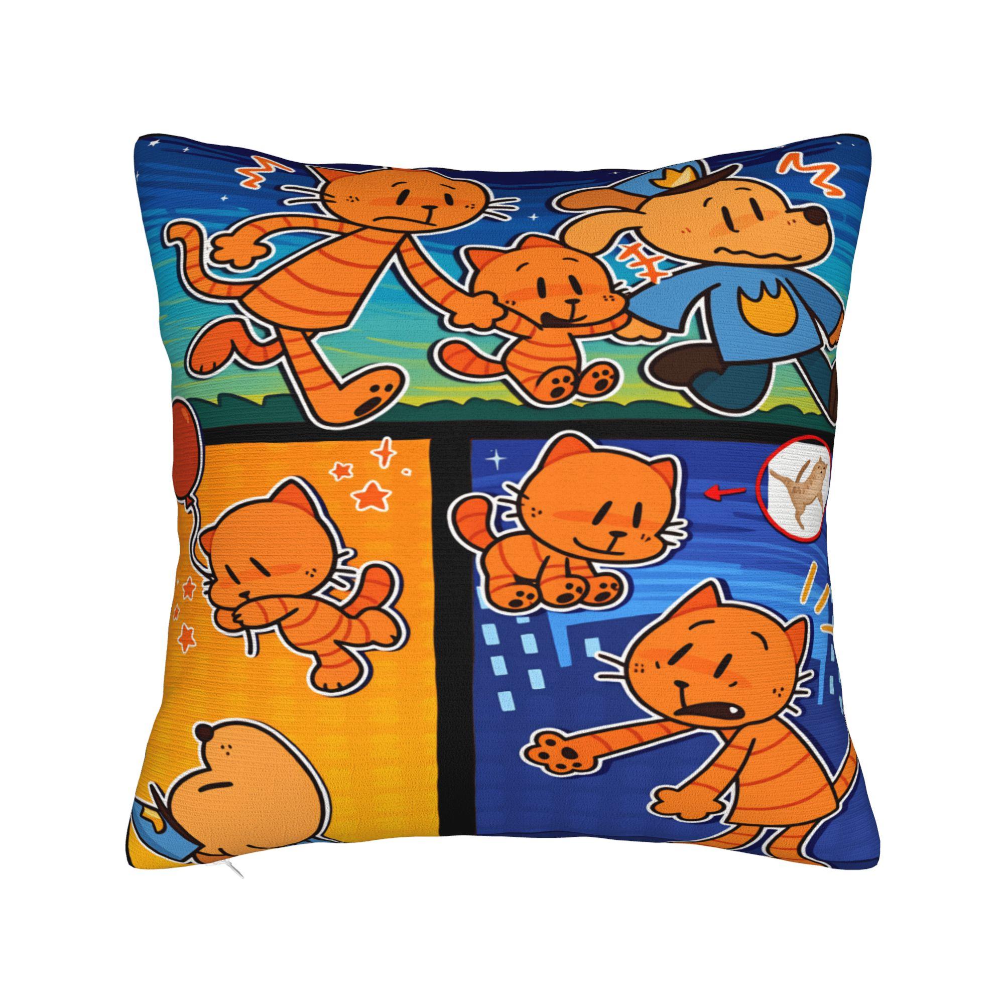 

D-Dog Man DogmanS Movie Comic Pillow Case Soft Pillow Cover Novelty Pillowcases For Living Room Bed Chair 12x12Inch