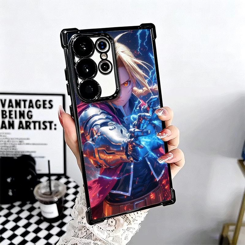 F-ullmetal A-Alchemist Anime Plating Phone Case For Samsung Galaxy S24 S25 FE S26 Edge S23 Ultra S22 S21 Plus S20 Anti-Fall Aira