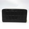 Long Wallet Long Zip Around Wallet Leather with Logo Wristlet CT083 IMBLK Outlet [Coach] Croco-like (Black) Women's [Item]