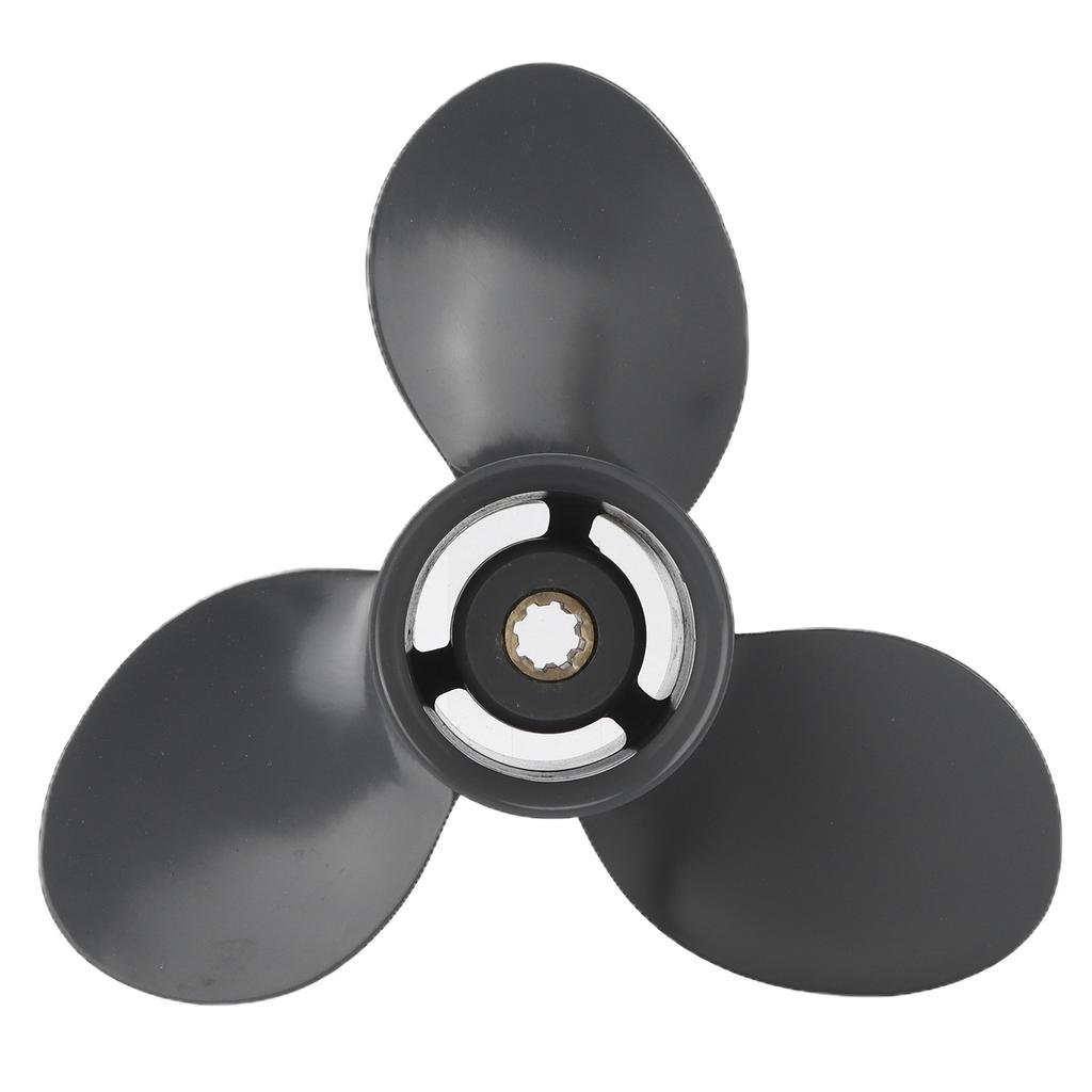 Outboard Propeller 3 Blades 9 1 4in Diameter 10 Tooth RH Rotation Replacement for 8‑20HP 2‑1 2in Gearcase