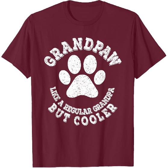 Grandpaw Dog Grandpa Grandfather Funny Vintage Grand Paw Men T-Shirt
