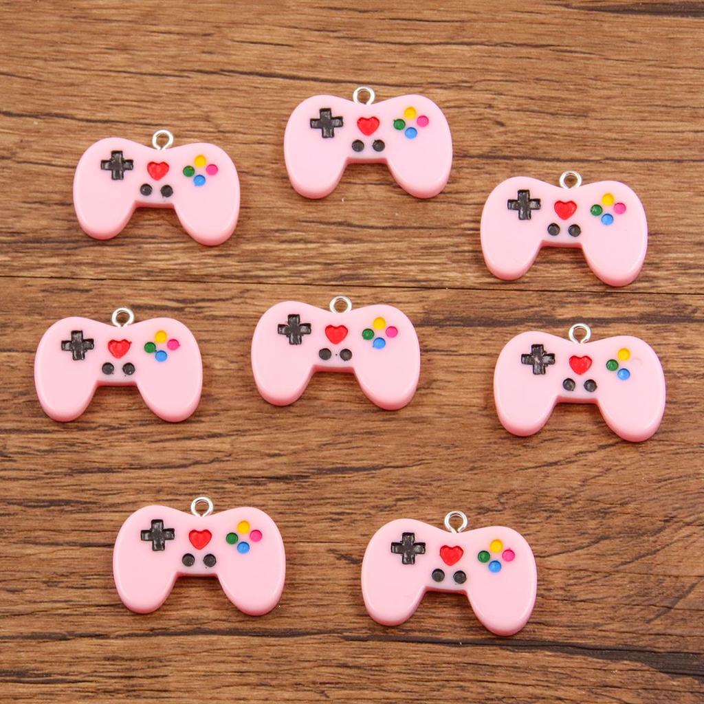 10 Farben DIY Harz Spielkonsolenanhänger für Charm, Armband, Halskette oder Gepäck