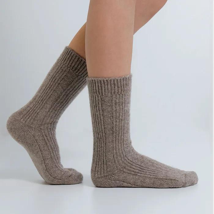 100% Wool Socks, 2 Types of Cable Knits (Select 1)