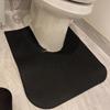 6pcs Adjustable U Shape Toilet Training Mats for Boy,Elderly Washable Bathroom Rugs Commode Mats Quick Installation