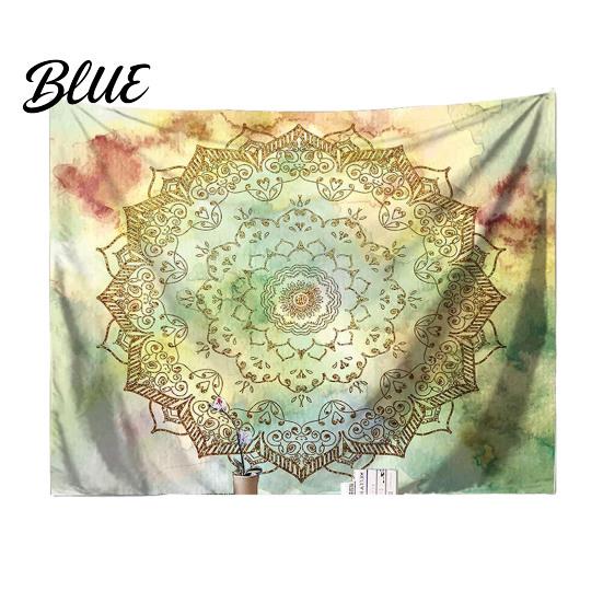Retro Style Wall for Dorm Circular Pattern Tapestry Indian Hanging Bohemian Tapestry Rectangular Bedroom Living