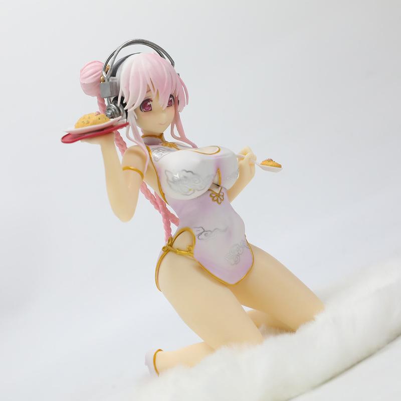 Emontoys Sonicomi Super Sonico Figure Cheongsam Anime Girl Pvc Action Toy Statue Game Collection Model Doll 1/7 Poseable Articulated Scale Detailed