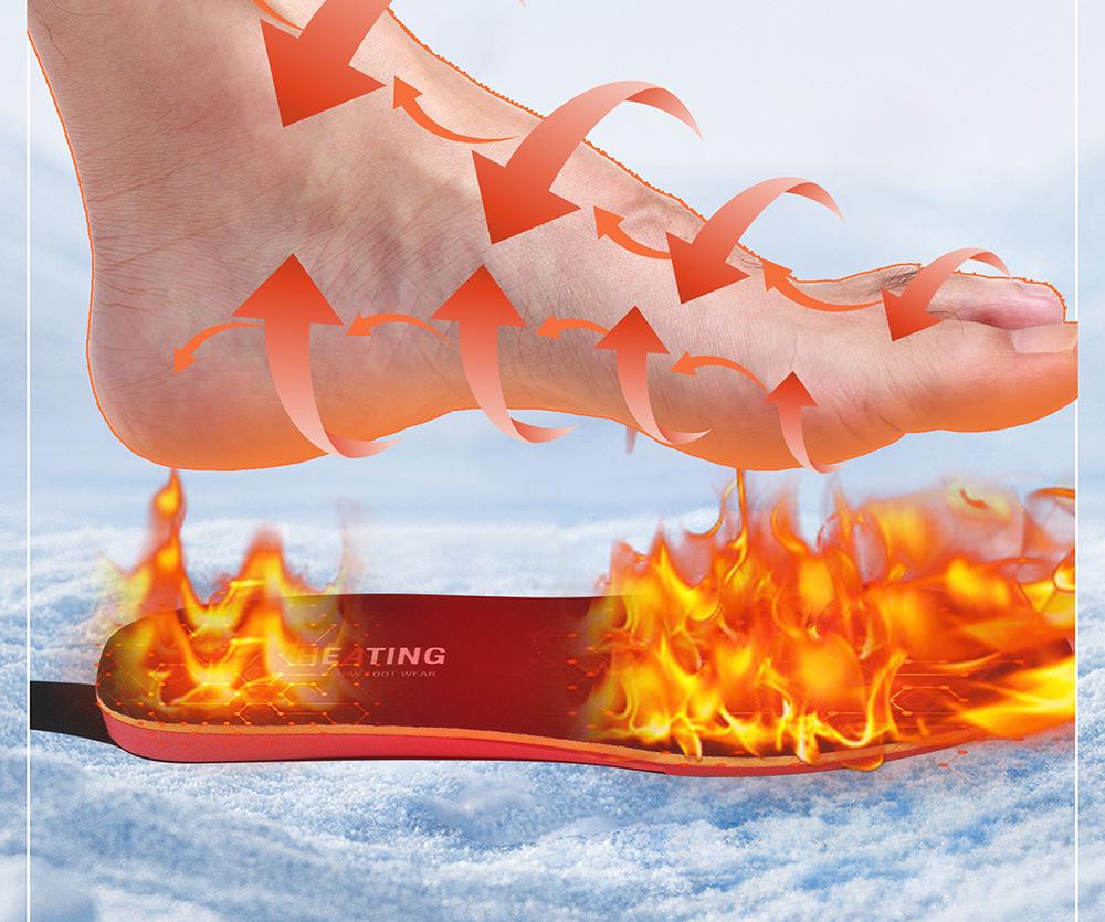 Smart Unisex Heating Insoles with APP Control & USB Charging