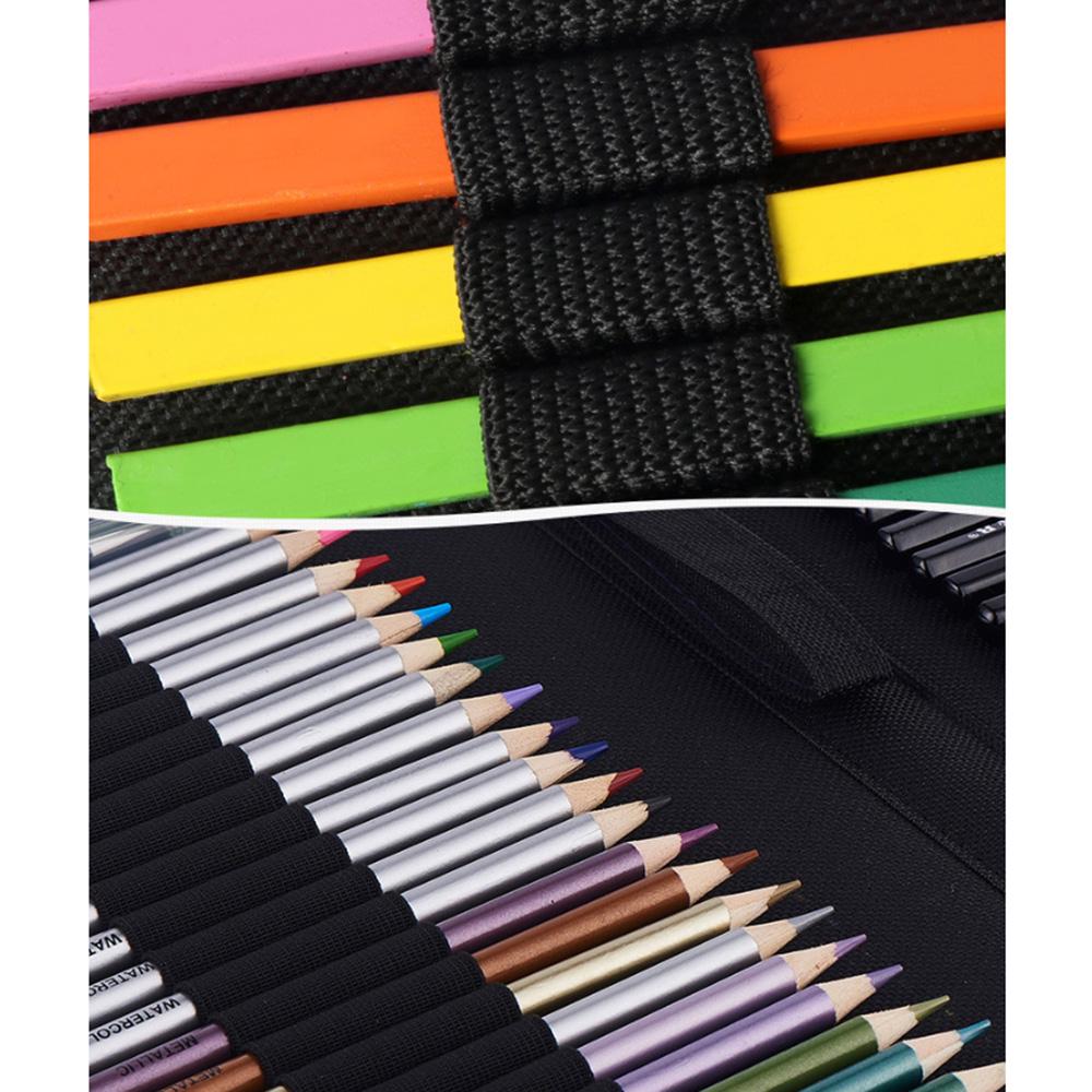 H&B 74pcsset Professional Drawing Kit Sketch Pencils Art Sketching Painting Supplies with Carrying