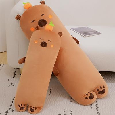 Non-Toxic Cuddly Capybara Plush Toys Stuffed Capybara Dolls Long Sleep Squishy Pillow Sofa Cushion Christmas Birthday Gift For Children