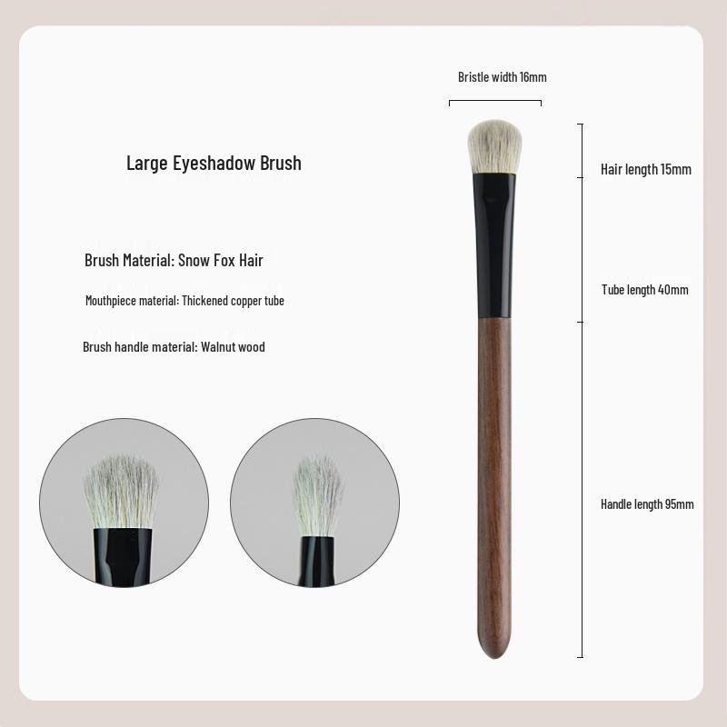 Phoenix Hall Bamboo Makeup Brush Set - Includes Small & Large Animal Hair Eyeshadow Brushes, Snow Fox Hair for Blending Detail.
