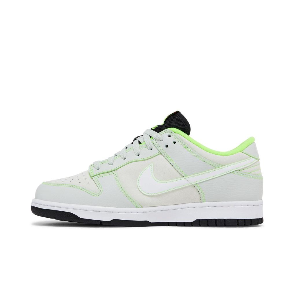Nike Dunk Low 'University of Oregon' PE (Unisex) Light Silver / White / Black / Electric Green Skateboard Shoes FQ7260 001