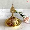 1PC kadidelnice dutá Golden Tower Oil Burner Arab Style Držák kadidelnice pro domácnost