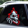 3D Demon Skull Car Decals Auto Window Bumper Body Windshield Ornament Water-Repellent Vinyl Decals Skeleton Vehicle Accessories