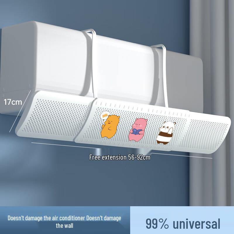 Ret retractable 3-in-1 Air Conditioner Wind Deflector (3-Pack)