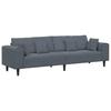 Dark Grey Sofa 250 X 77 X 76 Cm Velvet
