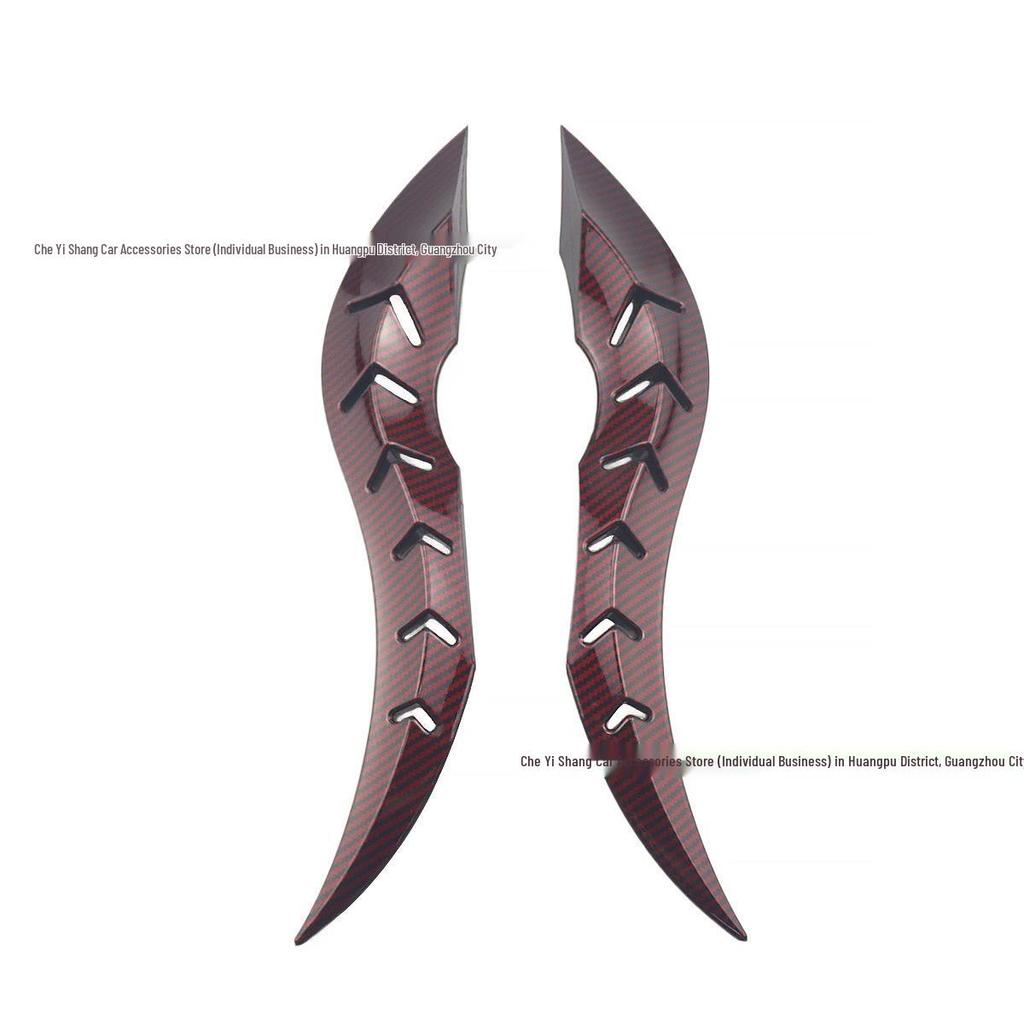Carbon Fiber Dragon Horn Car Roof Ornament Spoiler Fin - Universal Fit