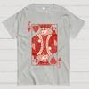 King of Hearts Valentine Shirt Matching Couple Gift Cotton Summer Casual Cool Loose T-Shirt