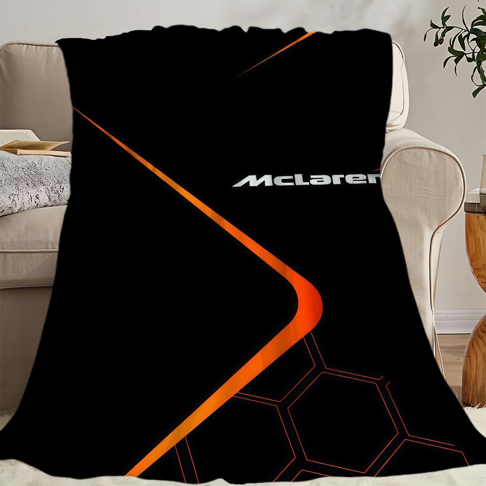 Cool Logo M-M-McLarenS-ES Blanket Flannel warm comfort soft plush blanket For Picnic Beds Sofas Homes And Bedrooms