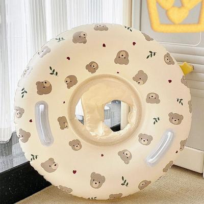 Double Handle Baby Float Ring Bear Inflatable Swimming Ring Children Swimming Seat Float  Summer