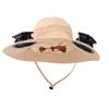 Wide Brim Sun Hat with 2 Solar Fan Dual Power Foldable Solar Fan Hat For Men Women Fishing Camping