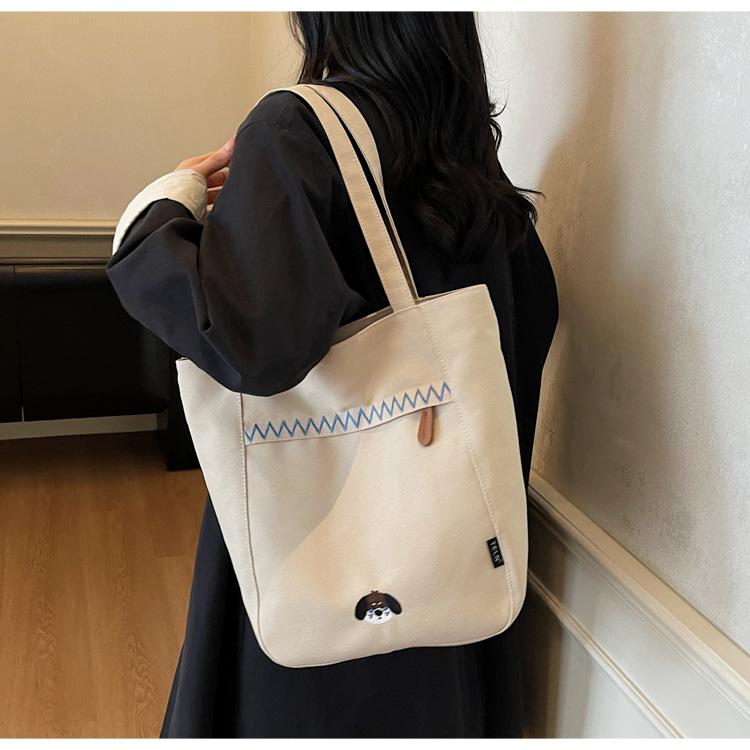 Bag Solid Color Large Capacity Shoulder Bag Women's Simple Tote Bag Underarm Bag Women's Bag