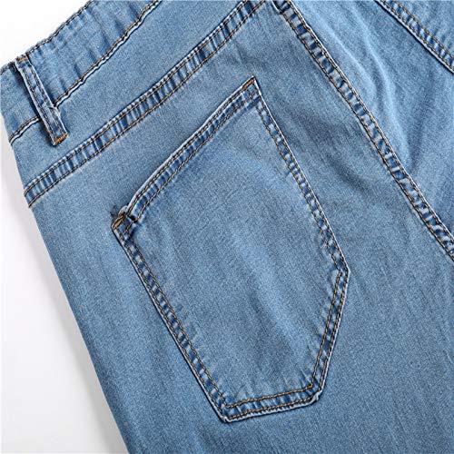 Petite De Français Men's Distressed Skinny Denim Pants, Stylish Denim, Oversized Pants, Popular Men's Denim, Skinny Pants D-2 (Blue, Size 01 S)