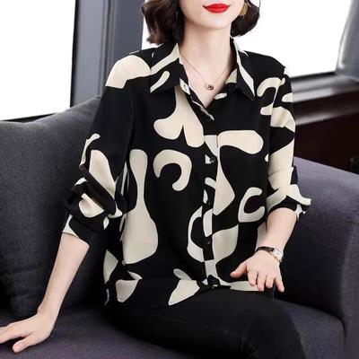 Chemise femme été à manches longues ample grande taille décontracté mode Blouse florale