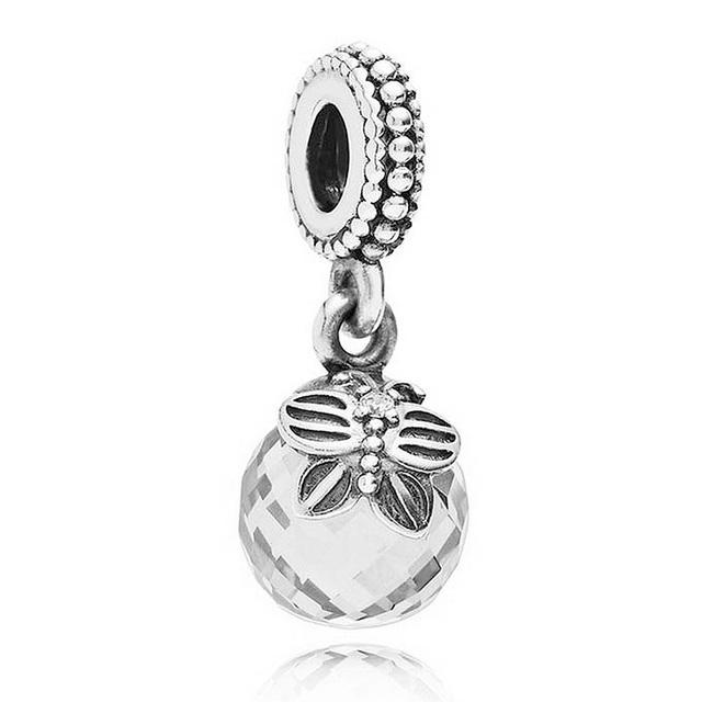 Original Cute Clear Pink & Purple Butterfly with Crystal Pendant Beads Fit 925 Sterling Silver Charm Europe Bracelet Jewelry