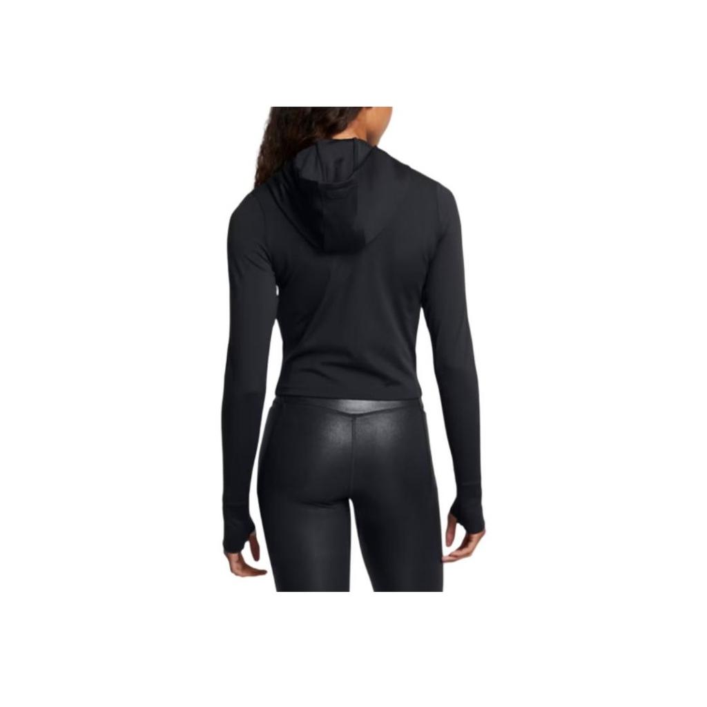Under Armour Meridian Simple Solid Color Knitted Quick-Dry Short Jacket Women Jacket Black 1386618-001