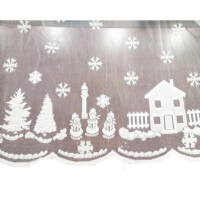 Christmas Snoaman Santa Elk Tablecloth Xmas Party House Lace Table Runner Holiday Decor