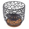 Coffee Pod Holder   Large Capacity Coffee Capsule Storage Basket with Wooden Base for Kitchen Counter   Desktop