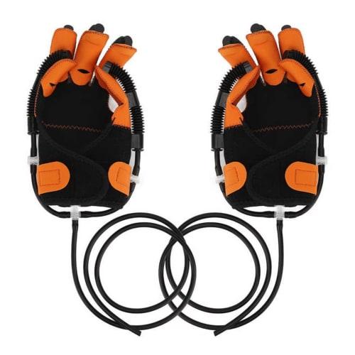 Rehabilitation Robot Gloves, XS/M/L Sizes, Finger Rehabilitation Trainer Replacement Gloves, Resin Fiber Gas Valve Robot Splint Gloves for Stroke, Lef