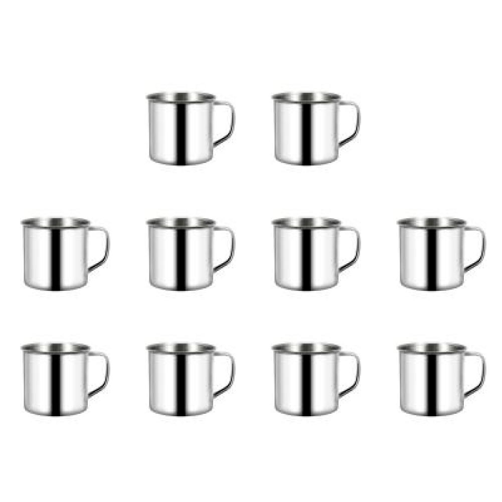 5/10pcs 200ML Stainless Steel Portable Mug Coffee Cup Camping Travel Mug Metal Coffee Tea Cup Mug Milk Tea Cup Tumbler Water Mug