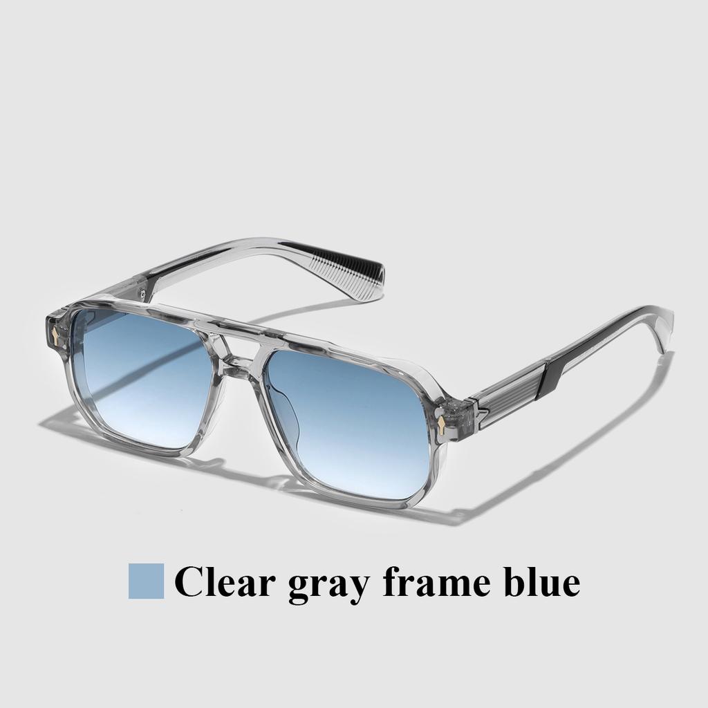 Retro Transparent Frame Sunglasses for Men and Women Luxury Brand Designer UV400 Protection Stylish for Driving & Outdoors