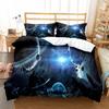 Weltraum Galaxie Bettwäsche-Sets für Kinder, 3D-Druck, Schlafzimmer-Set, 200x200, Luxus-Bettdecke, Einzel-, Doppel-Bettbezug-Set für King-Size