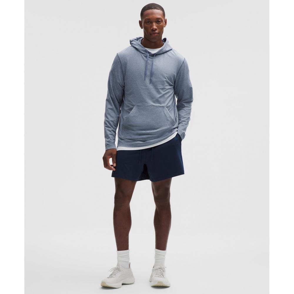 Lululemon Soft Jersey Pullover Hoodie Heathered Oasis Blue Heathered Chambray