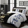 2/3Pcs Luxury Crown Letter Print Duvet Cover Set (1 Duvet Cover + 1/2 Pillowcase, Without Core), Fashionable Couple Bedding Set
